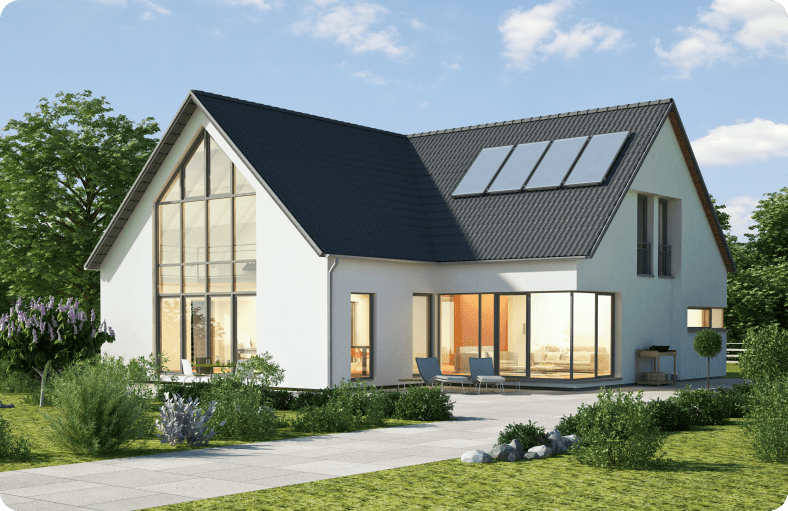 Modern solar home exterior